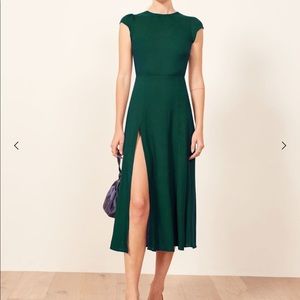 Reformation Gavin Dress in emerald